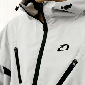 Veste coupe-vent à capuche de qualité supérieure unisexe, imperméable, pour l'extérieur, avec fermeture éclair, patchwork, vêtements techniques personnalisés, fabricant de vestes pour hommes OEM, USA - Product Image 3