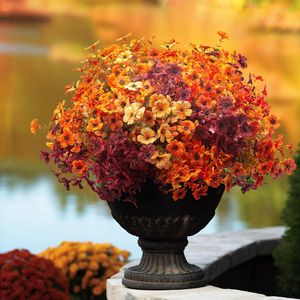 16 Mazzi di Fiori Artificiali Autunnali Resistenti ai Raggi UV per Esterni, Margherite Finte ad Alta Durabilità - Product Image 3