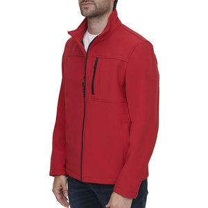 Men's <b>Red</b> Canvas Solid <b>Jacket</b> Stand Collar Zipper Closure <b>Waterproof</b> Windproof Casual Outdoor Winter Regular Fit - Product Image 5