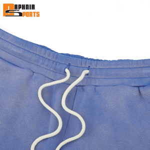 Pantalones Cortos Deportivos Azules de Alta Calidad, Cómodos, de Algodón y Felpa, con Cintura Elástica, Precio al por Mayor - Product Image 2