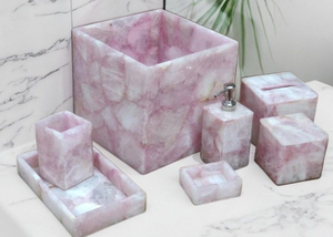 Juego de Accesorios de Baño de Resina Ecológica de Cuatro Piezas, Moderno y de Lujo, para Uso en Hoteles y Hogares - Product Image 3