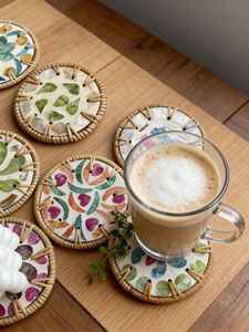 Sous-verre classique en rotin tressé écologique résistant à la chaleur, support isolant pour tasse à café, tapis de thé, taille personnalisée, léger - Product Image 5