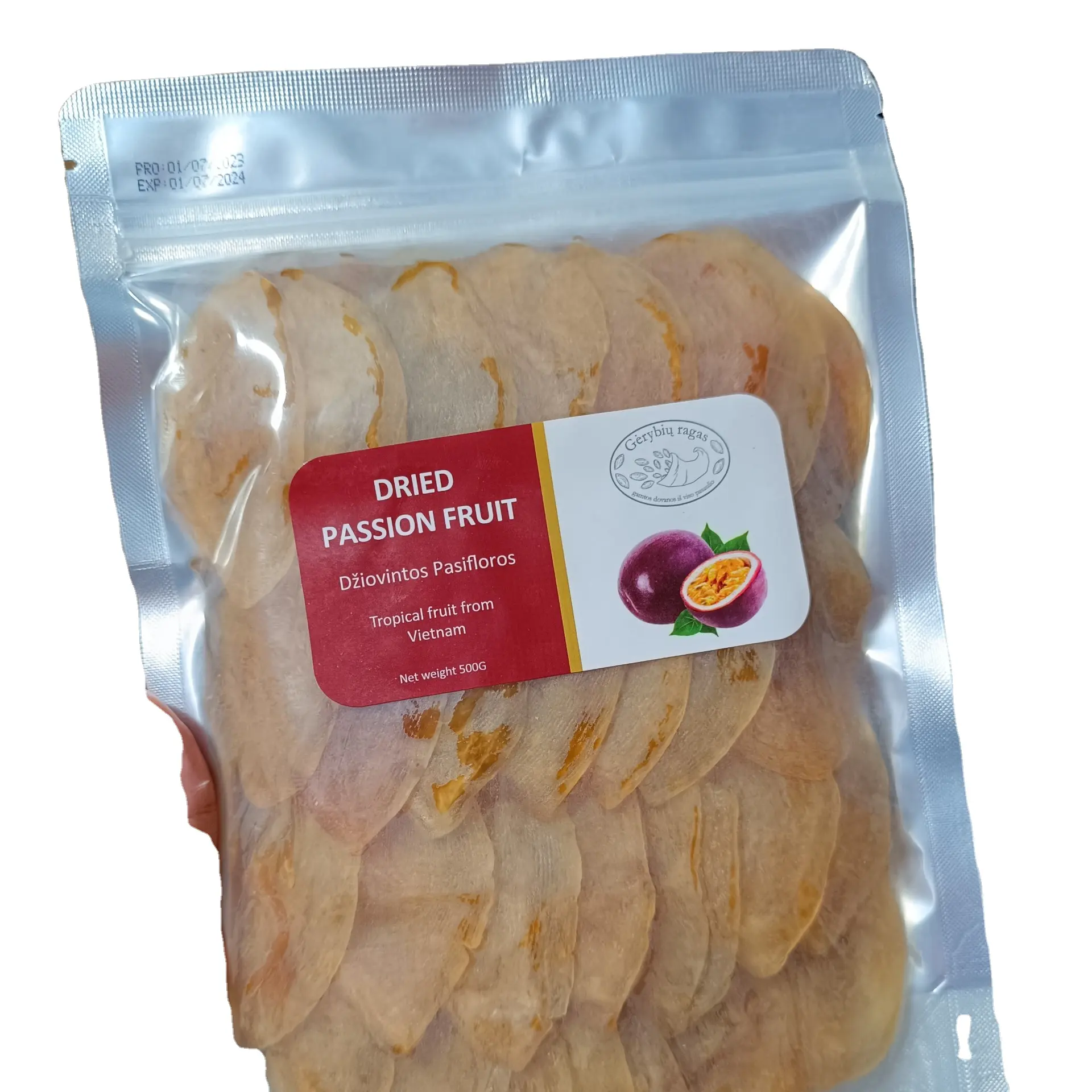 DRIED PASSION FRUIT DELICIOUS CHEWY SWEET SOUR SEED REMOVED BEST TASTE SNACK FOR HEALTHY EATING