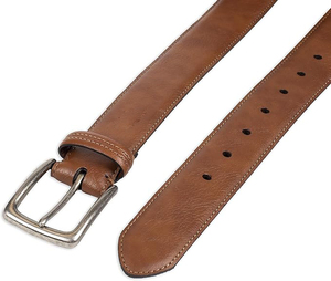 Ceintures en cuir de vachette formelles pour hommes OEM avec logo personnalisé, boucle en alliage tendance, cuir véritable sur mesure en gros - Product Image 2