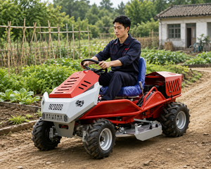เครื่องตัดหญ้าแบบนั่งขับ 4 จังหวะ ระดับมืออาชีพ สำหรับงานอุตสาหกรรม 12V 4WD เบนซิน 150 ซีซี ทนทาน รับน้ำหนักได้มาก สำหรับตัดหญ้าด้านหลัง ขายส่ง OEM - Product Image 1