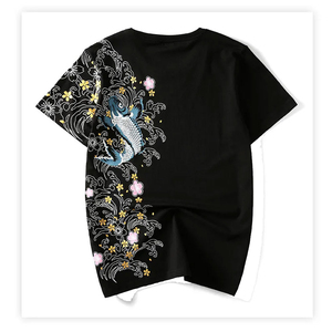 T-shirts pour hommes de qualité supérieure en polyester et coton, col rond, manches courtes, logo personnalisé, broderie, impression, respirant, séchage rapide - Product Image 1