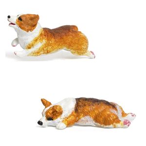 รูปแกะสลักขนาดเล็กทำจากเรซินสำหรับตกแต่งบ้านตุ๊กตาสุนัขคอร์กี้ทันสมัยทำด้วยมือ - Product Image 5