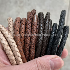 Professional 5mm Dark Brown Shine Jewelry Bolo Braided <b>Leather</b> Cord Braided <b>Leather</b> String for Necklace Craft - Product Image 6