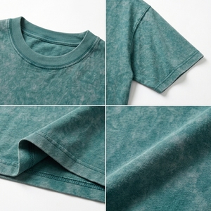 T-shirt surdimensionné personnalisé délavé à l'acide, en coton épais, coupe carrée, streetwear décontracté, tee-shirt d'été vierge - Product Image 2