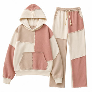High Quality Fashion Wear Women Patch Work Lounge Wear Set Lightweight Soft Fabric Relaxed Fit <b>For</b> Indoor Outdoor Daily Wear - Product Image 1