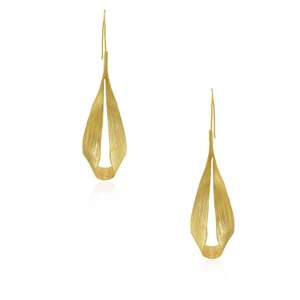 Boucles d'oreilles pendantes en laiton pour femmes, style ethnique, faites à la main, légères et tendance, en promotion à prix compétitif - Product Image 1