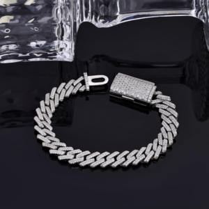 hip hop jewelry wholesale 925 sterling silver icy crystal moissanite diamond 10mm cuban chain miami bracelet for <b>men</b> women - Product Image 1