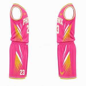 Uniforme de Baloncesto de Alto Rendimiento, Conjunto de Camiseta y Pantalones Cortos con Estampado Personalizado, Ropa Deportiva Transpirable de Poliéster para Clubes y Equipos - Product Image 3