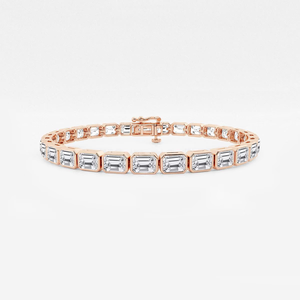 Pulsera de Moda con Diamantes Cultivados en Laboratorio, Corte Esmeralda, 12.15 ctw, 6.5 Pulgadas, Joyería Elegante y de Lujo, Regalo para Mujer - Product Image 3