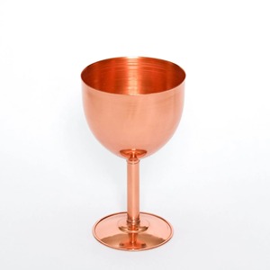 Copa Kiddush de Metal Color Oro Rosa de Alta Calidad, Copa para Shabbat, Bodas, Hogar, Ecológica, Sostenible, Color Personalizable, Arte Moderno - Product Image 1