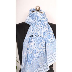 Sarong bohème en coton fait main pour femme, imprimé au bloc, paréo et tenue d'été pour la plage - Product Image 4