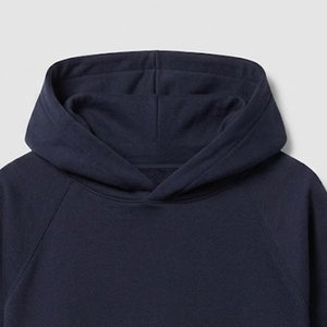 Sudadera con Capucha Azul Marino para Mujer, Personalizable con Logotipo, Color Sólido, Felpa de Algodón, Manga Larga con Bolsillos, Corte Regular, Otoño - Product Image 5