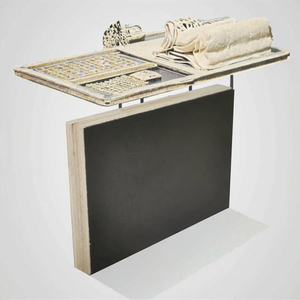 Contrachapado Recubierto de Película de Caucho/Pino de Primera Calidad para Encofrados de Construcción 1220*2440mm 15-18mm con Pegamento E1 a Precio Económico - Product Image 1