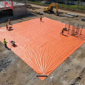 ผ้าใบโพลี 20x20 ฟุต สำหรับงานอุตสาหกรรม ป้องกันแสงแดด ฝน และสิ่งสกปรก เหมาะสำหรับโรงเรือน คลังสินค้ากลางแจ้ง และการขนส่ง (ขายส่ง) - Product Image 3