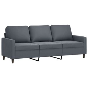 Ensemble de canapés gris foncé en velours 100% polyester pour salon avec structure en métal et contreplaqué textilène - Product Image 5