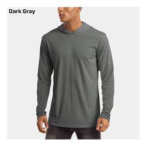 T-shirt à manches longues de haute qualité pour hommes, 100% coton, vêtements unis, mode masculine, respirant, col rond, chemises à manches longues pour hommes - Product Image 5