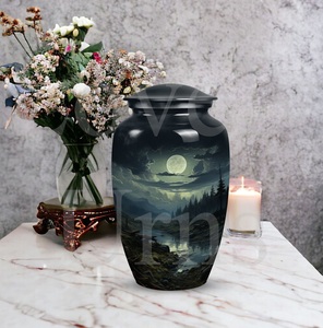 Moonlit funeral <b>urn</b> <b>large</b> metal <b>urns</b> for human ashes adult male cremation memorial decorative keepsake tribute - Product Image 4