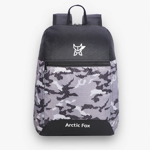 Sac à dos scolaire imperméable vintage Arctic Fox 17L en nylon et polyester durable, camouflage noir - Product Image 2