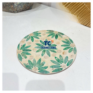 Sous-verre de luxe en nacre, accessoire de boisson, avec incrustation de nacre, exportateur professionnel, Vietnam - Product Image 1