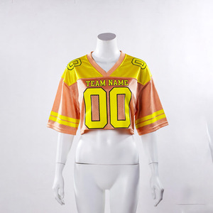 เสื้อฟุตบอลอเมริกันแบบตาข่าย - รับผลิตตามสั่ง MOQ ต่ำ พิมพ์ลายได้ตามต้องการ เสื้อผ้าแฟชั่นสำหรับทุกเพศ ชุดกีฬาลำลอง เสื้อผ้าและเครื่องแต่งกาย - Product Image 1