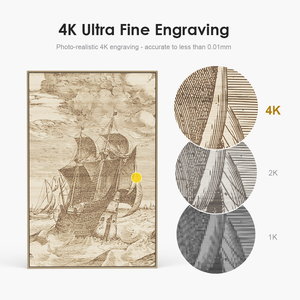 เครื่องแกะสลักเลเซอร์แบบพกพา รุ่นอัปเกรด พร้อมแหล่งกำเนิดเลเซอร์ เลเซอร์เพคเกอร์ 2 เครื่องพิมพ์เลเซอร์แบบมือถือ และเครื่องแกะสลัก - Product Image 3