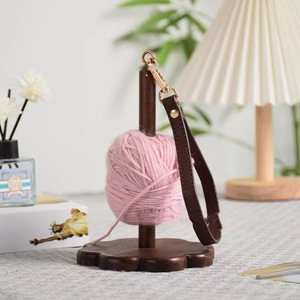Wooden Yarn Holder Yarn Stand Rotating Ball Winder <b>Knitting</b> Crochet Thread Organizer for Handcrafts Use - Product Image 1