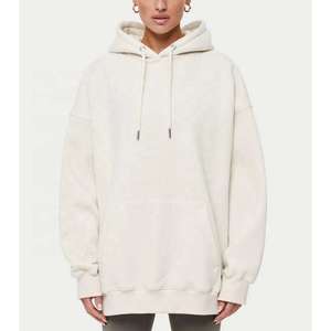 Comfortable Hoodie Sweatshirts with <b>Polyester</b> Cotton Blend Custom Women's Oversize Heavyweight 100% Cotton Hoodie Winter Drop - Product Image 3