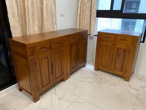 Mueble de Salón Moderno, Magnífico, Sostenible y Duradero de Madera de Teca, Estilo Transicional, con 2 Puertas y 2 Cajones - Product Image 5