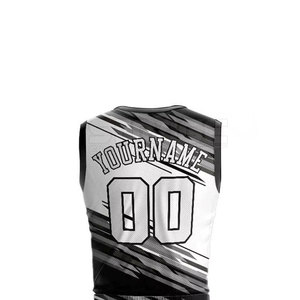 Uniforme de basket-ball d'équipe personnalisé de bonne qualité, vêtements de sport respirants, tissu en polyester à séchage rapide, design léger et écologique - Product Image 6