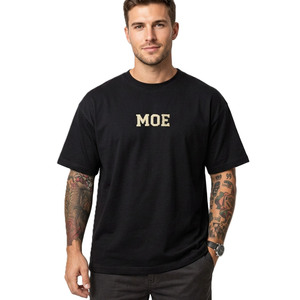 Chemises pour hommes en coton épais surdimensionnées, logo personnalisé, streetwear, t-shirts pour hommes, haute qualité, coupe ample, personnalisation de la marque, OEM - Product Image 1