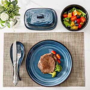 Recipiente para Mantequilla Estilo Artesanal con Tapa de Cúpula y Anillo de Agarre Elevado, Acabado Glaseado Liso, Plato Redondo para Servir, Almacenamiento Elegante para la Cocina - Product Image 5