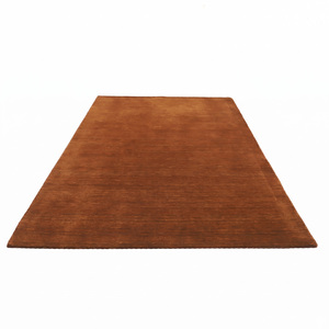 Tapis en laine brun rouille à texture mélangée, antidérapant, écologique, tufté à la main, pour salon et intérieurs d'hôtel - Product Image 2