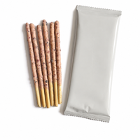 Fabricant de Biscuits en Bâtonnets enrobés de Chocolat Saveur Myrtille avec Bonbons Pétillants et Snacks Croustillants, Vente en Gros OEM/ODM