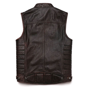 Manufacturer Direct Leather <b>Vest</b> Heavy-Duty 1.2mm Milling Leather with Breathable Mesh Lining Bulk Orders Custom Gear - Product Image 3