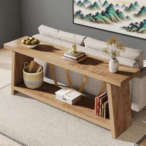 2 Tier Narrow Console Table for Living Room Elegant Sofa Table - Product Image 6