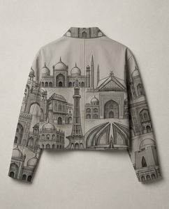 Chaqueta Gráfica Transpirable de Primavera para Mujer, Estilo Pakistaní, con Estampado Personalizado, Chaqueta con Cremallera, Estilo Vintage, Ropa Urbana - Product Image 2