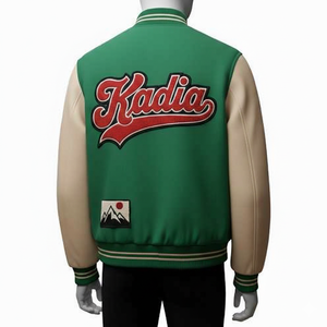 Chaqueta Varsity Premium 2026 para Hombre, de Piel de Oveja, con Cuerpo de Lana Gruesa, Parches de Chenille y Logotipo Kadia Bordado - Product Image 4