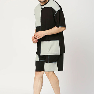 Conjunto de Camiseta y Pantalones Cortos de Verano Casuales para Hombre, Transpirables, de Punto, 2 Piezas - Product Image 6