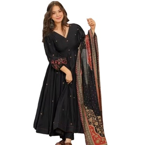 Vêtements ethniques indiens et pakistanais pour femmes, salwar kurti, pantalon, tissu modal, vêtements de fête - Product Image 1