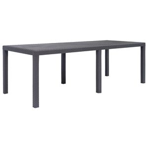 Grande table de jardin en plastique brun durable, tables d'extérieur pour la durabilité et le style - Product Image 1
