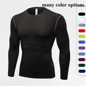 Men's Short Sleeve <b>Compression</b> <b>Shirt</b> Quick Dry Seamless Fitted T-<b>Shirt</b> in Black White Navy Blue for Gym Workout - Product Image 2