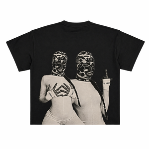 T-shirt graphique surdimensionné pour homme en coton, streetwear, imprimé, décontracté - Product Image 1