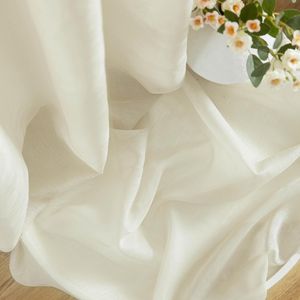 Set di 2 Pannelli Tenda a Voile Semitrasparente Beige con Occhielli, 137 cm L x 213 cm L, per Camera da Letto e Soggiorno - Product Image 5