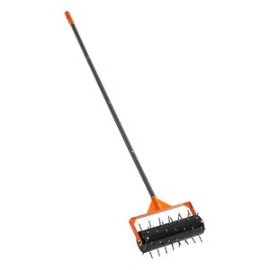 Aeratore Manuale per Prato da 15 Pollici con 42 Punte e Manico Lungo da 60 Pollici, con Tamburo Riempibile e Peso Aggiuntivo - Product Image 1