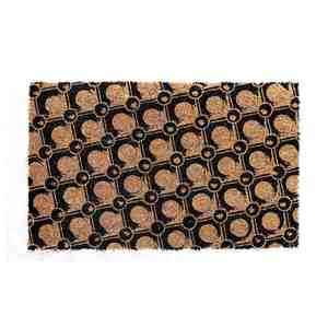 Alfombra de entrada de fibra de coco con base de goma, antideslizante y ecológica - Product Image 1